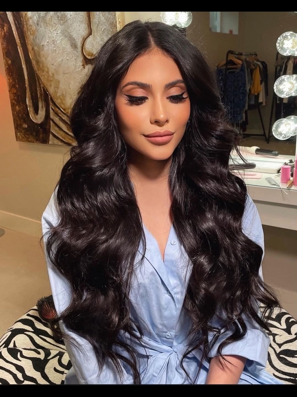 BELLAMI 'Boo-Gatti' 22inch & 340g 'Off Black' Clip-In Human Hair Extensions
